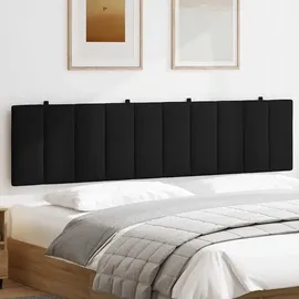 vidaXL Kopfteil-Kissen Hanko Schwarz 200 cm Stoff