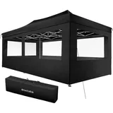 Tectake tectake® Pavillon, mit Aluminiumgestell, wasserdicht und mit UV-Schutz, inklusive Spannseile, Heringe und Tragetasche