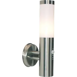 Deko-Light Außenleuchte Edelstahl 38,8 cm mit Bewegungsmelder, E27, IP44, silber