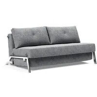 INNOVATION LIVING Schlafsofa Cubed Chrom Stoff Grau Granit 160 cm