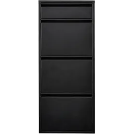 [en.casa] Sokndal 50 x 118 x 15 cm schwarz / schwarz