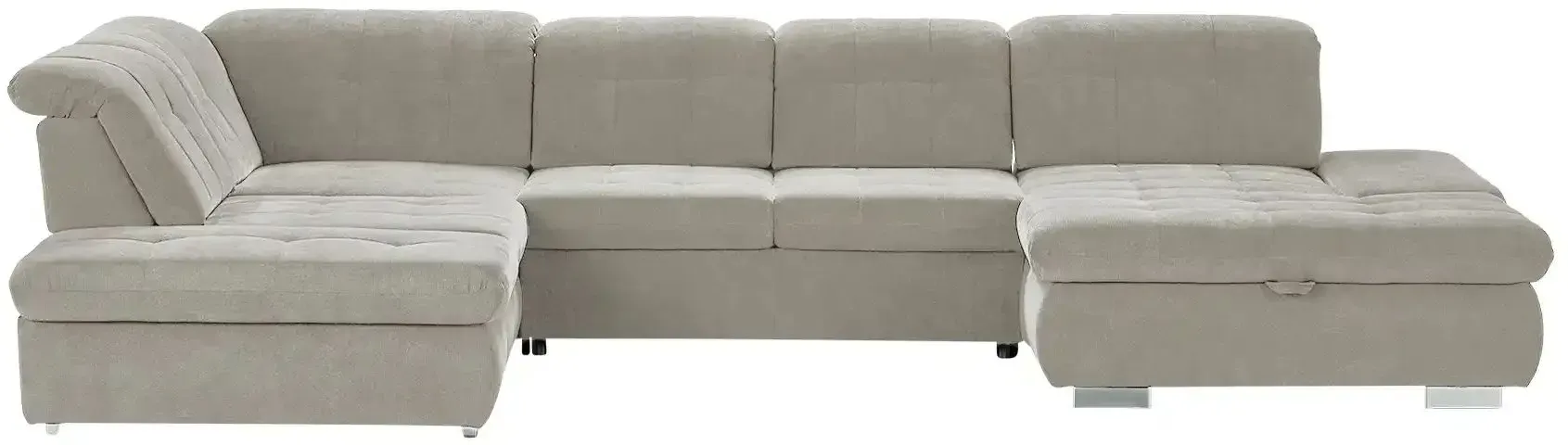 Lounge Collection Wohnlandschaft mit verschiedenen Funktionen Spencer , grau , Maße (cm): B: 382 H: 102 T: 260.0