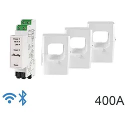 Shelly Pro 3EM-400, 3 Phasen WLAN + LAN Energiemessgerät, 400 Ampere