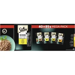 Sheba Katzennassfutter Geflügel in Gelée Mega-Pack 40x85g