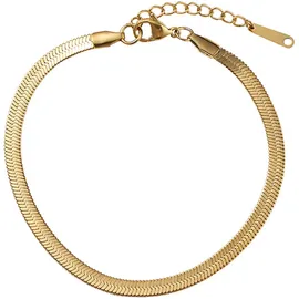 FIRETTI Fußketten Set FIRETTI "Schmuck Geschenk Körperschmuck", gold (gelbgoldfarben), Fußketten, Damen, Edelstahl