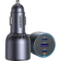 UGREEN 75W 3-Port Fast Car Charger Grau/Schwarz