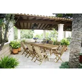 ab:stil.art.moebel KUBA Gartentisch ausziehbar 180-240 x 0 x 75 cm Naturbelassen/Beige