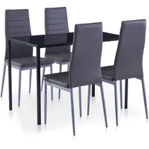 vidaXL Essgruppe 5-tlg. grau