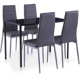 vidaXL Essgruppe 5-tlg. grau