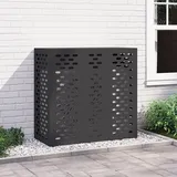 vidaXL Klimaanlagenabdeckung Schwarz 110x50x105 cm