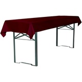 TexDeko Tischdecke für Bierzeltgarnitur 100x250cm, waschbar Bordeaux