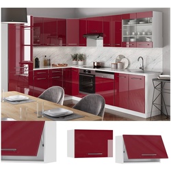 VICCO Hängeschrank 60cm (flach) Bordeaux Hochglanz Küchenschrank Dunstabzug Küchenzeile Fame-Line