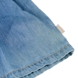 Maximo Sommerkleid (1-tlg) Denim-Optik, Rüschenärmel, Holzknöpfe, Blau blau 74/80 EU