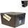 GarPet Aufbewahrungskorb mit Deckel Frontöffnung Schrank Organizer Stapelbox 40 x 30 x 20 cm braun