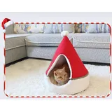 Katzen- Und Hundehöhle, Dreieckiges Haustierhaus, Komfortables, Tragbares Kuppelbett Für Kleintiere, Hochwertige Pp-baumwolle, 35 X 45 Cm, Bis 8 Kg, Zerlegbar, Waschbar