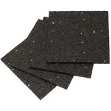 CONACORD Antirutsch-Matte Gummigranulat Länge 10 cm Schwarz 4 Stück