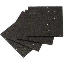 CONACORD Antirutsch-Matte Gummigranulat Länge 10 cm Schwarz 4 Stück