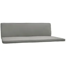 Beautissu Auflage 180 x 50 x 6 cm hellgrau 2 St.