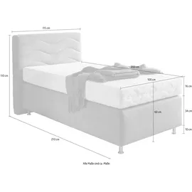 Westfalia Schlafkomfort Sigma 100 x 200 cm Grau