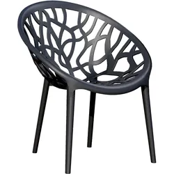 4er-Set Designer Kunststoffstuhl | Schwarz | Stapelbar | Kunststoff Stuhl, Kunststoffstühle Outdoor
