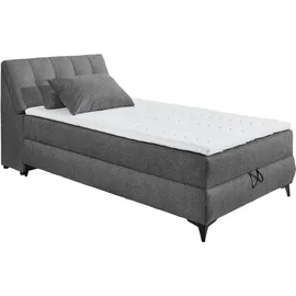 ed exciting design Boxbett / Polsterbett 120 x 200 cm, mit Bettkasten Anthrazit - grau