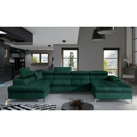 JVmoebel Ecksofa, Stoff U-Form Couch Wohnlandschaft Ecksofa Design Modern Sofa Modern grün