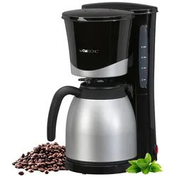 Clatronic KA 3327, Filterkaffeemaschine, Gemahlener Kaffee, 870 W, Schwarz, Edel