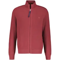 LERROS Strickjacke für Herren mit schmaler Rippstruktur - Light garnet red) - L