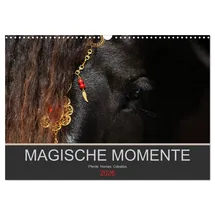 Calvendo Magische Momente - Pferde Horses Caballos (Wandkalender 2026 DIN A3 quer), CALVENDO Monatskalender: Die Magie der Pferde. Fotografien vor schwarzem Hintergrund (CALVENDO Tiere)