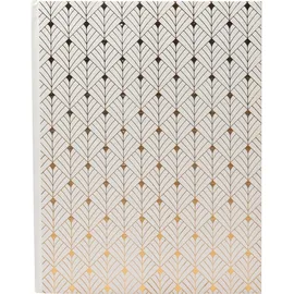 Exacompta Gästebuch, 100 Seiten, Goldschnitt, Néo Déco - Weiß