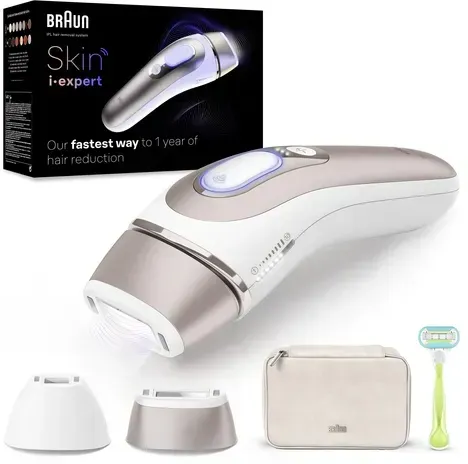 Preisvergleich Produktbild BRAUN IPL-Haarentfernungsgerät Skin i·expert PL7147 - Weiß / Bronze