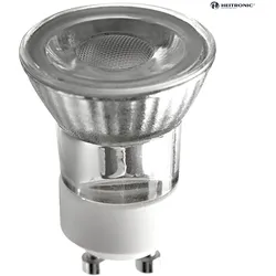 HEITRONIC LED Reflektorlampe MR11, GU10, 3W 2700K 240lm 24°, Glas, silber / klar HEI-500942