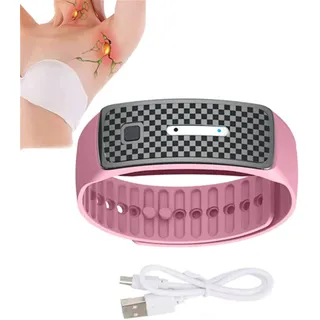 Matteo Ultraschall-Körperform-Armband, Lymphdrainage, magnetisches Armband mit Ring, fördert die Durchblutung, magnetisches Lymph-Detox-Armband für alle Männer und Frauen (Pink)