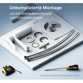 AM.PM Einhebel-Waschtischarmatur Hit Wasserhahn Bad aus Messing, Mischbatterie FTA02233 M-Größe Weiß
