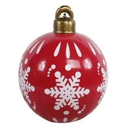 Lex Aufblasbare Weihnachtskugel Ø60 cm Schneeflocke Christbaumkugel Outdoor Party Weihnachtsdeko : Schneeflocke