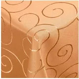 DecoHomeTextil Heimtextilmanufaktur Tischdecke Kringel Circle Tafeldecke Ornamente Damast Tischdecke orange Eckig 110 x 140 cm