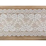 Partydeco Tischläufer Nylon unifarben Weiß 15 cm x 9 m