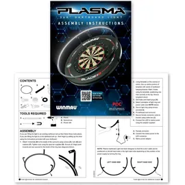 WINMAU Dartboard-Beleuchtung Bundle Plasma + Surround Schwarz 4305
