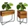 Mendler HWC-L25 2er-Set 40 x 40 x 20 cm Braun