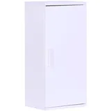 Relaxdays Hängeschrank Bad, 2 Fächer, HxBxT: 62 x 30 x 21 cm, Verstellbarer Einlegeboden, Badschrank schmal, MDF, weiß