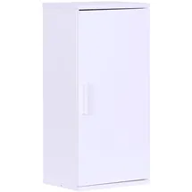 Relaxdays Hängeschrank Bad, 2 Fächer, HxBxT: 62 x 30 x 21 cm, Verstellbarer Einlegeboden, Badschrank schmal, MDF, weiß