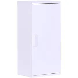 Relaxdays Hängeschrank Bad, 2 Fächer, HxBxT: 62 x 30 x 21 cm, Verstellbarer Einlegeboden, Badschrank schmal, MDF, weiß