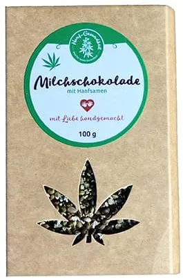Hanf Gesundheit Milchschokolade mit Hanfsamen