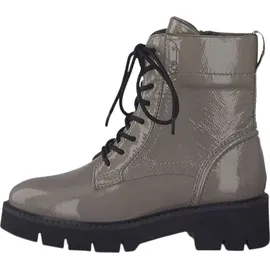 TAMARIS COMFORT Damen Stiefeletten zum Schnüren aus Leder Plateau Comfort Fit, Braun (Taupe - 38 EU