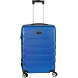 H4L Koffer Trolley Reisekoffer Hartschalenkoffer ABS Blau 44x27x64cm 4 Rollen