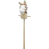 Vedes Spielmaus Plüsch Steckenpferd mit Sound, weiss, 98 cm