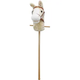 Vedes Spielmaus Plüsch Steckenpferd mit Sound, weiss, 98 cm