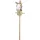 Vedes Spielmaus Plüsch Steckenpferd mit Sound, weiss, 98 cm