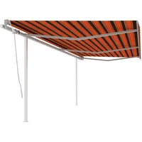 VidaXL Gelenkarmmarkise 600 x 300 m orange und braun