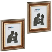 Relaxdays Bilderrahmen 2er Set, 15x20 cm, Hoch- - Querformat,